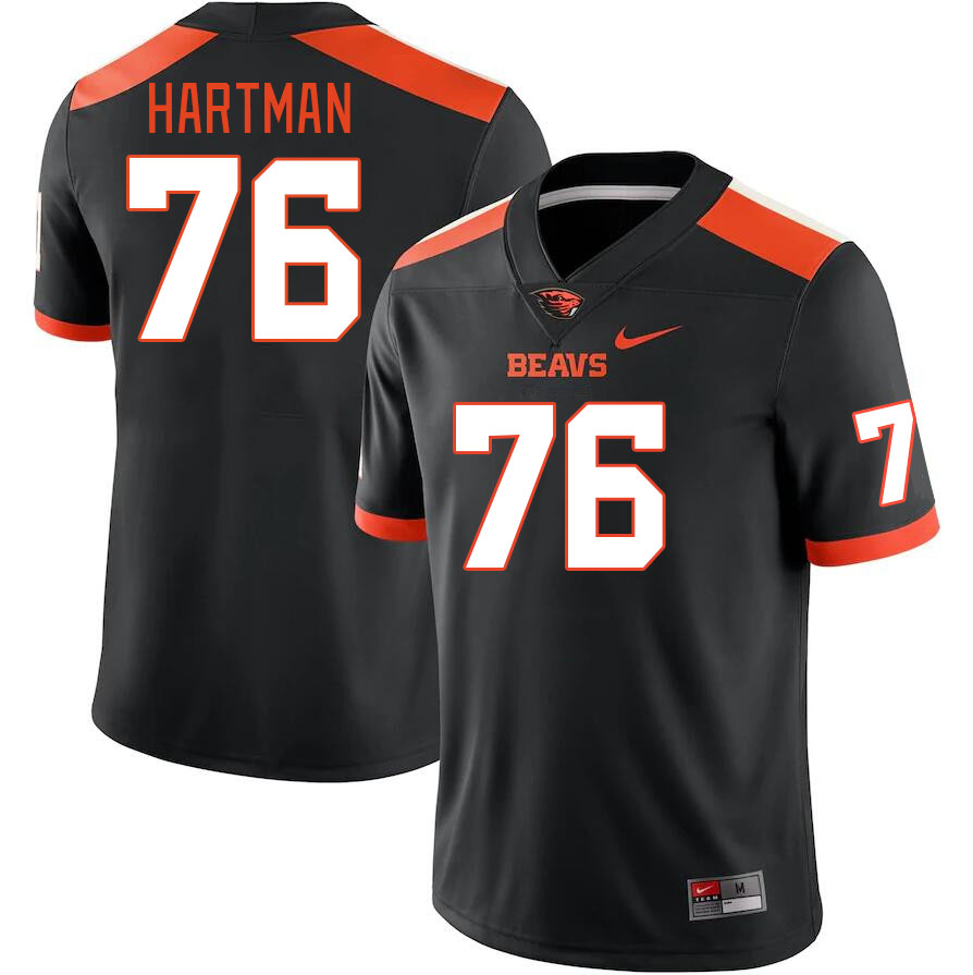 Men #76 Ben Hartman Oregon State Beavers College Football Jerseys Stitched-Black